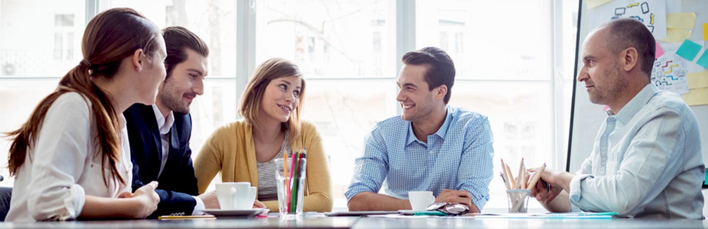 group of people having a meeting